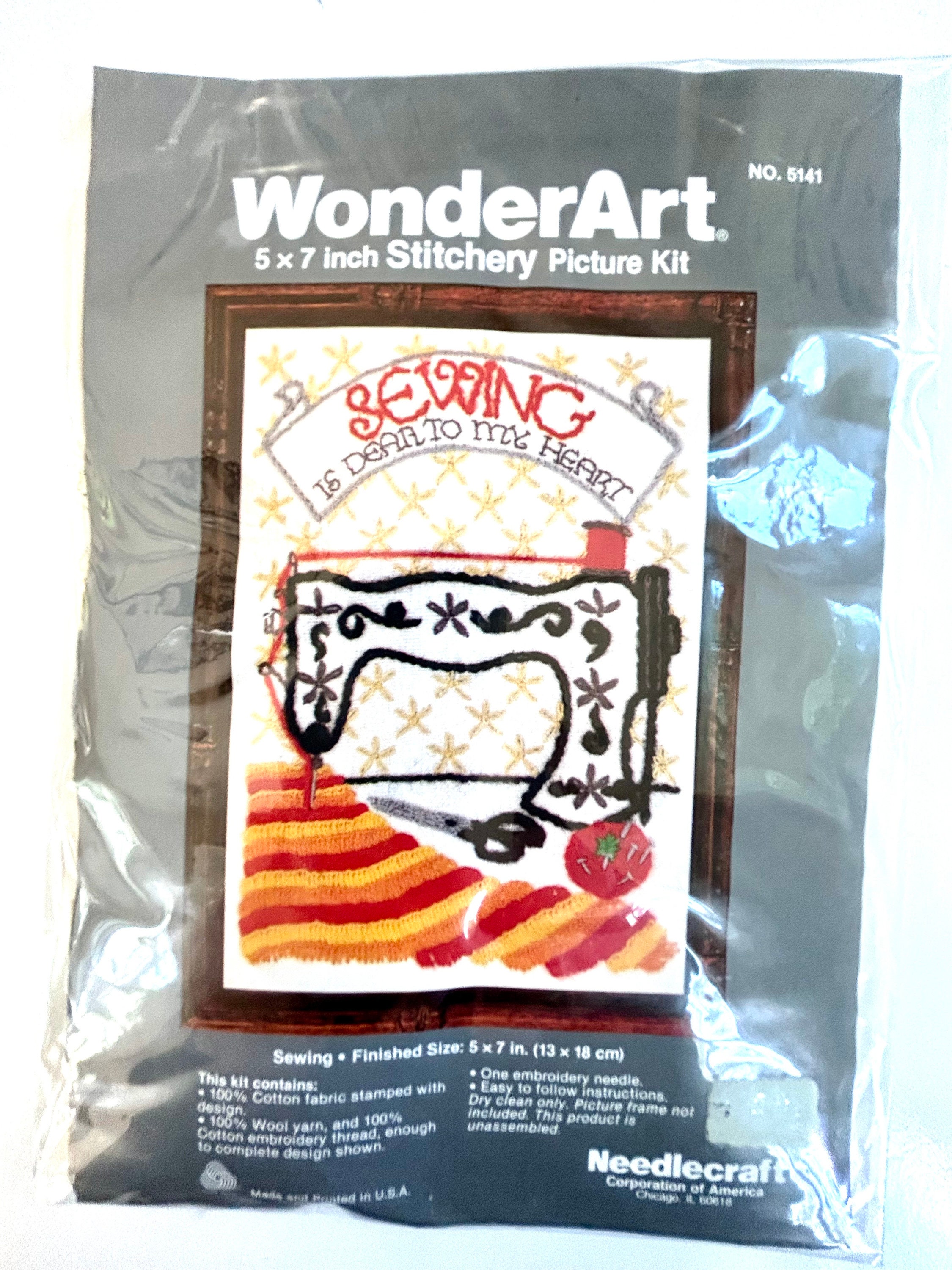 Wonder Art Embroidery Kit Sewing is Dear to My Heart SEWING