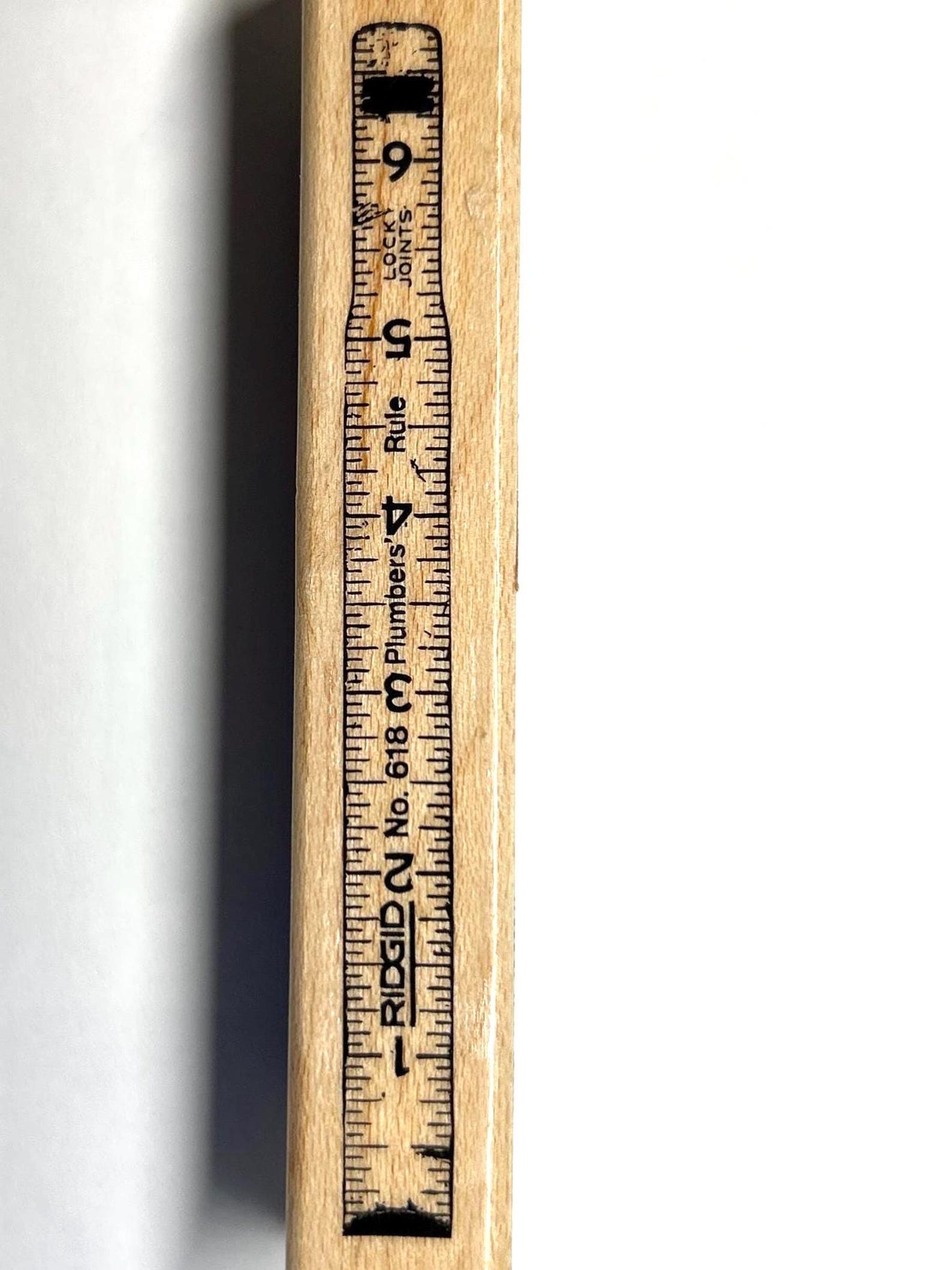 Use A Ruler Stamp Hampton Arts 7 Gypsies Carpenter Wood Ruler Red Rubber Stamp Measuring ...
