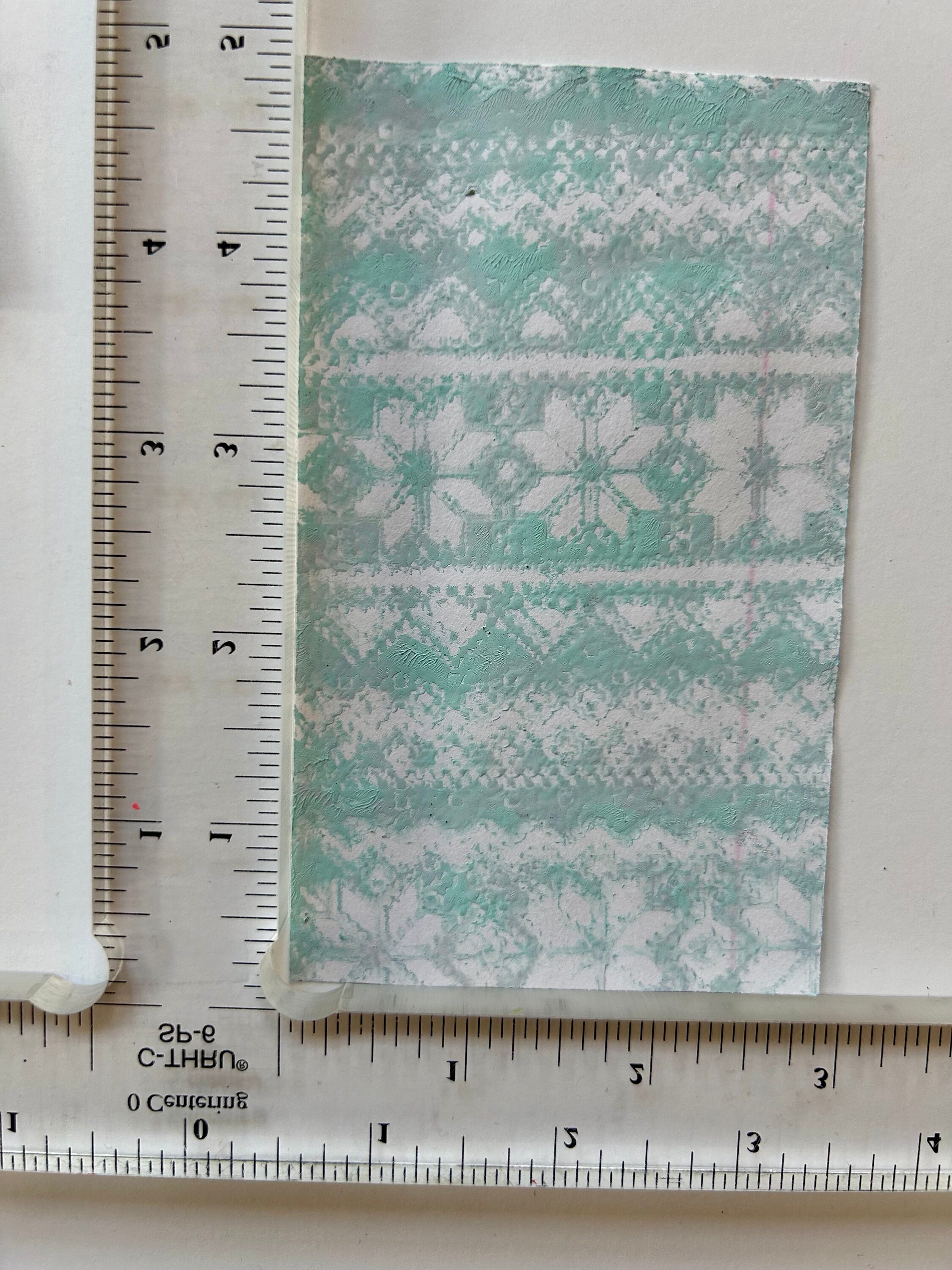 GELLI PRINTS Christmas Index Cards Set of 20 Handprinted UNIQUE Junk ...