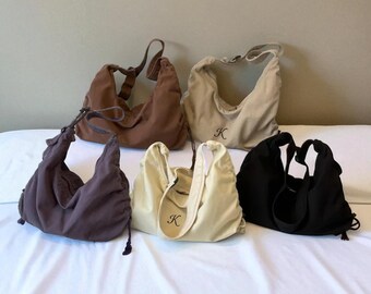 Personalized Large Canvas Crossbody Bag - Custom-made Casual Crossbody Messenger Tote