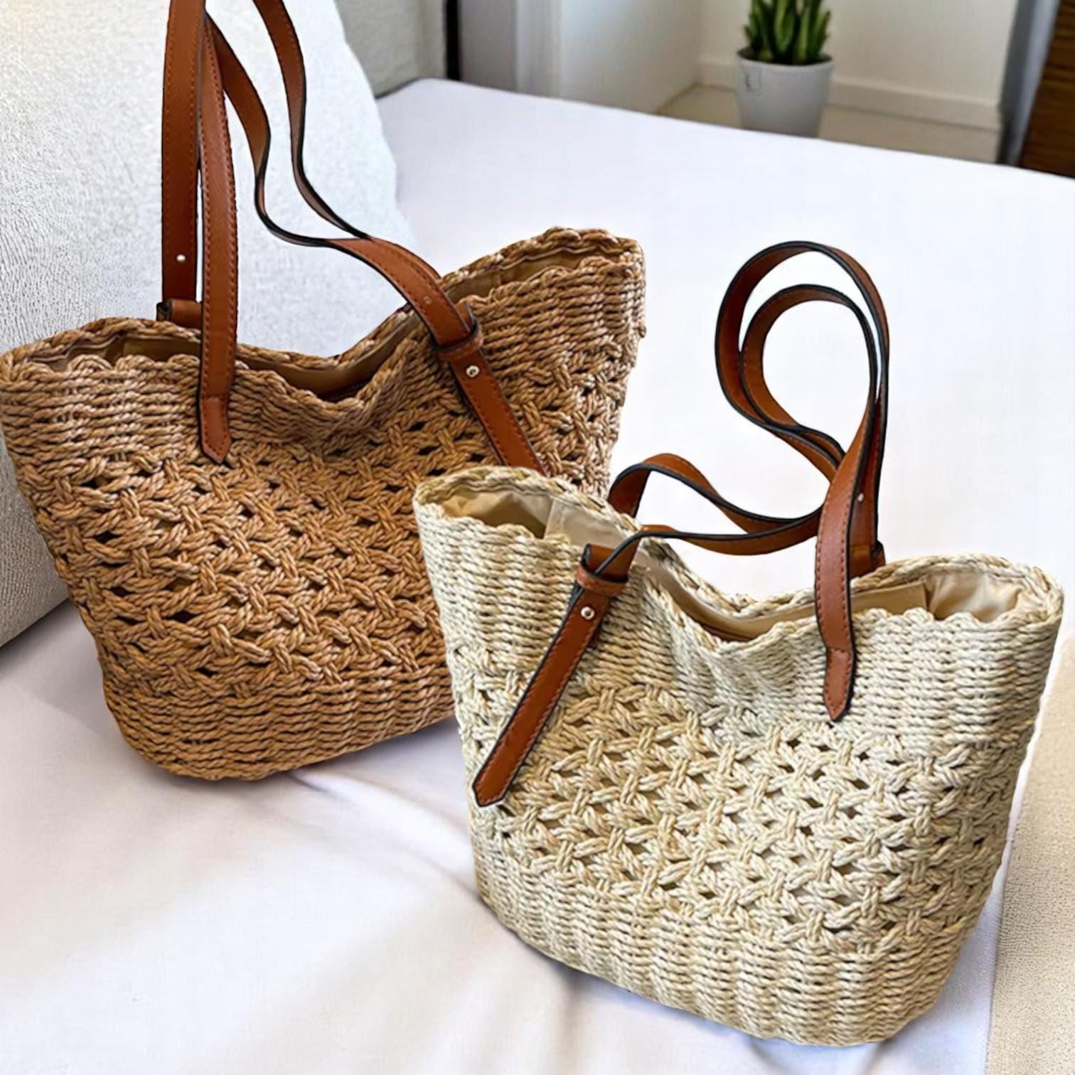Rattan Tote Bag - Etsy