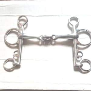 Edelstahl Holländisches Knebel-Gebiss: Gebiss mit 3-Ring-Aufzug