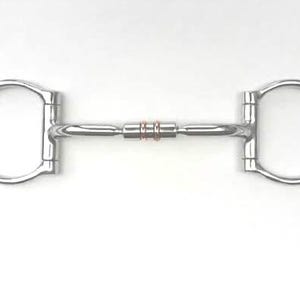 Dee Ring Horse Bit with Copper Rollers | Stainless Steel Training Bit | Gentle Control Mouthpiece | Equestrian Tack | CraftNBlend