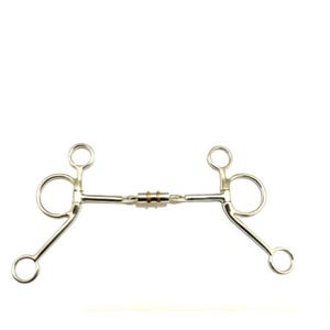 Western Correction Bit with Copper Rollers – Stainless Steel Horse Gag Bit – Training & Performance Equestrian Tack