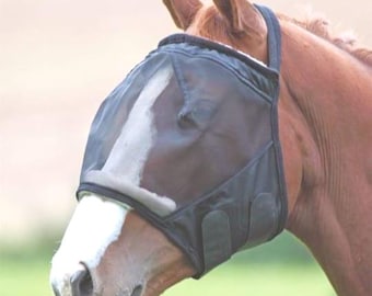 Máscara antimoscas con protección UV: malla transpirable con orificios para las orejas