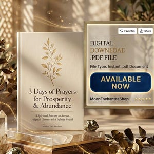 Abundance Prayer Guide Digital Download | Prosperity Manifestation Journal Printable | Financial Blessing Prayers & Affirmations PDF