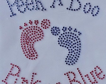 Hotfix glitter iron-on patch Peek a boo rhinestones 16 x 18 cm