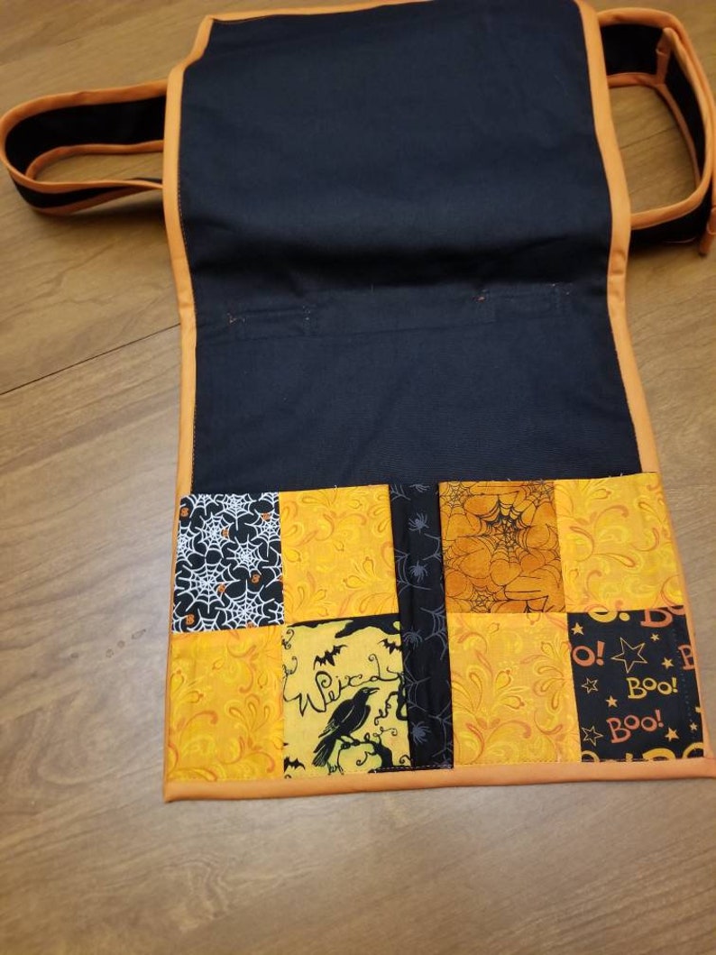 Orange Jack and Sally Flat Style Messenger Bag image 2