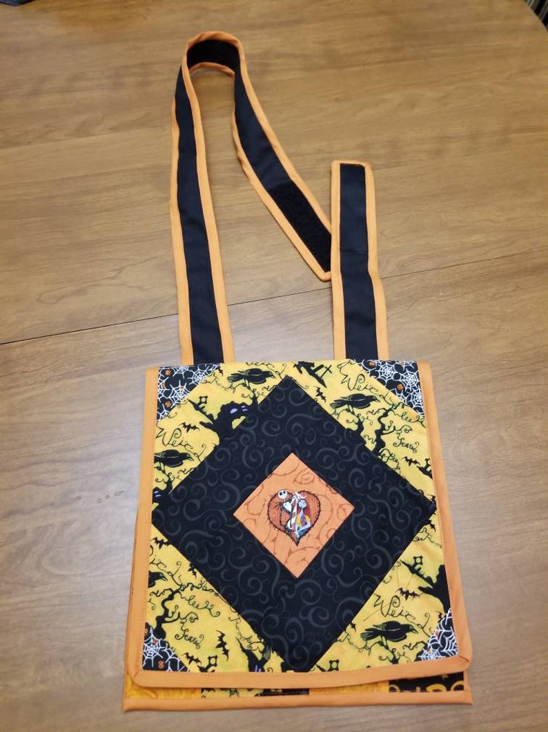 Orange Jack and Sally Flat Style Messenger Bag image 5