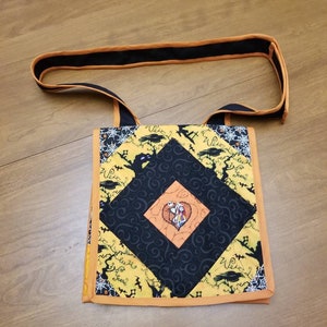 Orange Jack and Sally Flat Style Messenger Bag image 1