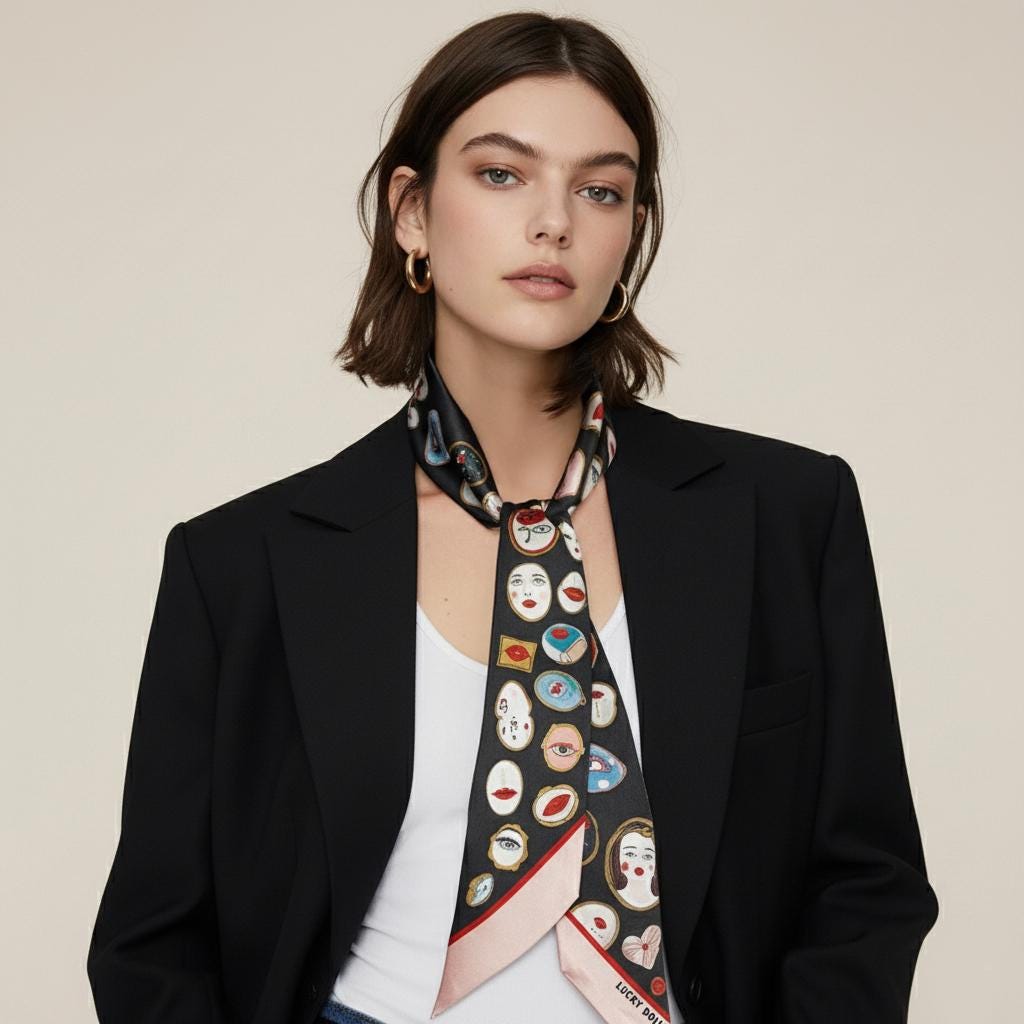 トップス Twiggy tweed ribbon set tops / black ANDMARY】Twiggy tweed ribbon set tops