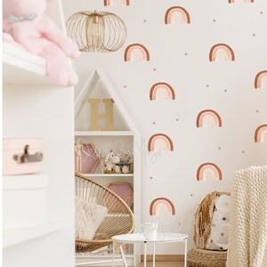 Watercolor Rainbow Fabric Wall Decals - Boho Nursery Decor