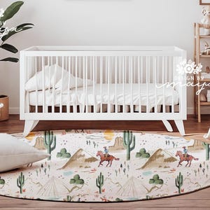 Western kinderkamertapijt: ronde speelmat wereldkaart, kinderkamerdecoratie