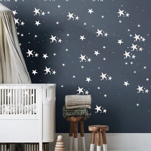 Stars wall stickers kids room wall decor, House Decal Baby decor Clouds stars Art watercolor Decor Room stickers Sky decor Moon decal room