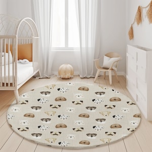 Hunde Teppich, Spielteppich, Spielteppich, Spielteppich, Kinderzimmerteppich, Gedruckter Spielzimmerteppich
