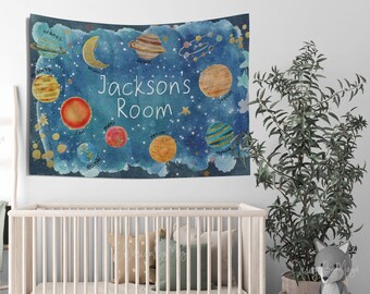 Space Tapestry Kids room, World Map, Nursery decor, Kids decor, Kids Room tapestry, Printed tapestry, Playroom wall art, World Map Animals