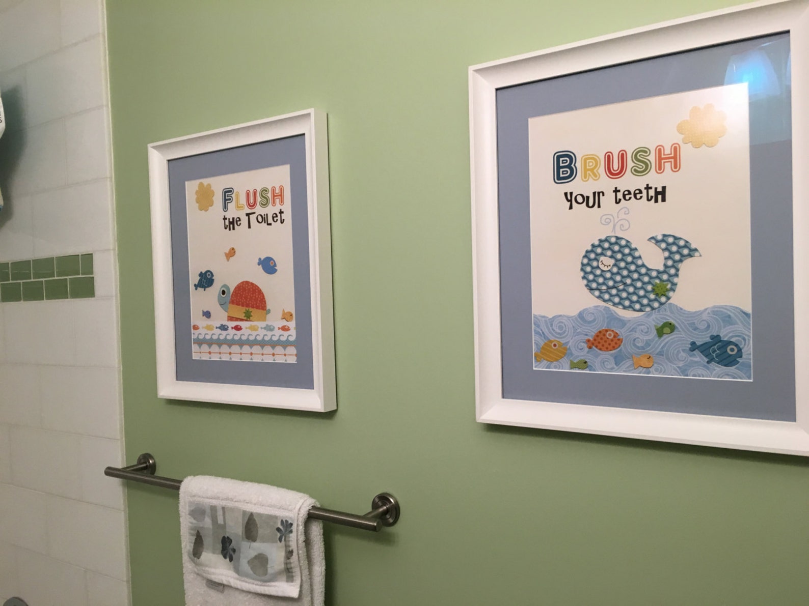 Bathroom Print for Kids Nursery Wall Art Baby Room Art Etsy