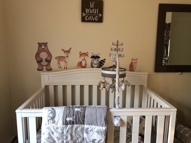 Nursery decal Woodland Animal Decals Polka Dots stickers Etsy