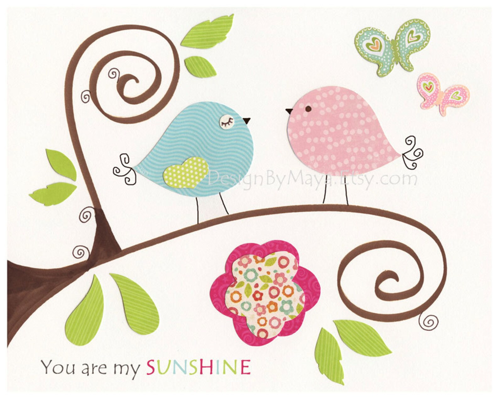 Kids Wall Art Decor Nursery Wall Art Baby Blue and Pink Etsy