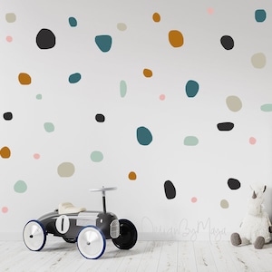 Nursery wall sticker Decor Polka Dot Playroom Wall Kids Decal Modern Nursery Hand drawn polka dots Baby Nursery Kids room Wall Decals Kids image 6