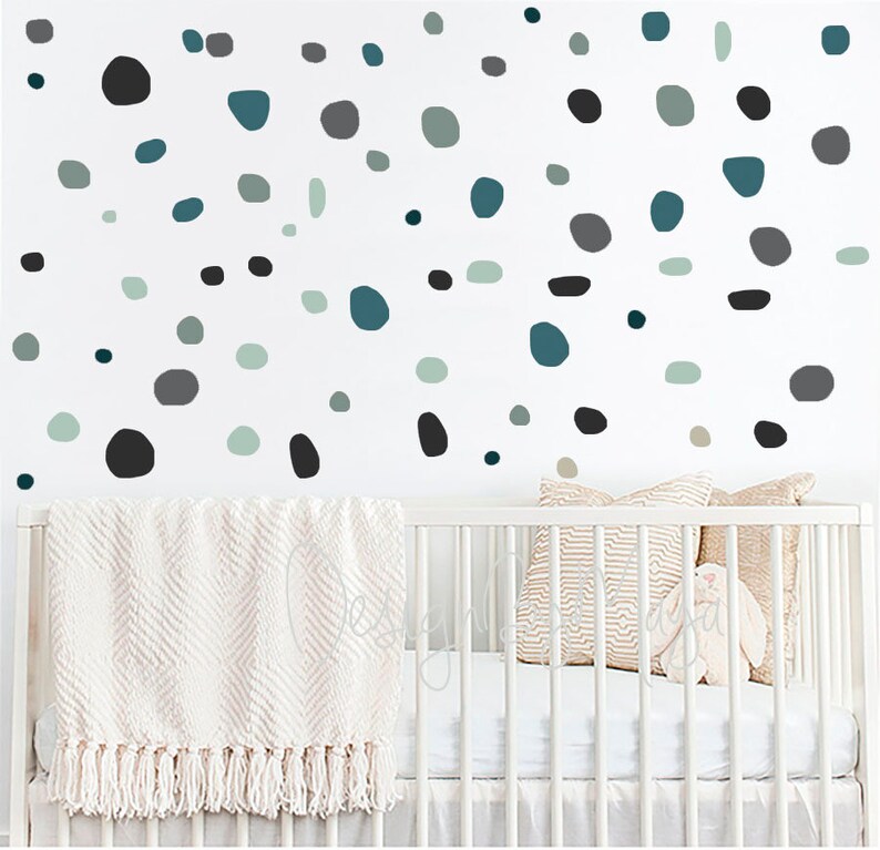 Nursery wall sticker Decor Polka Dot Playroom Wall Kids Decal Etsy
