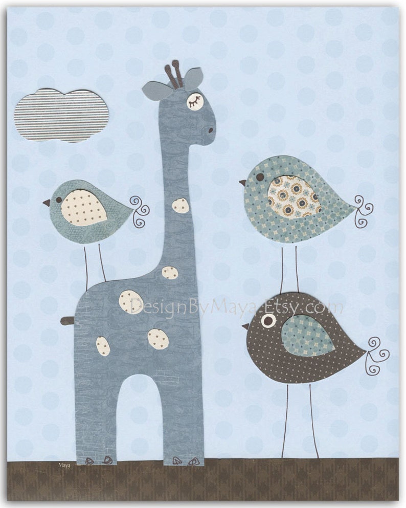 Baby Art Nursery Wall Art Print Baby Boy Room Set of 3 8x10 Etsy
