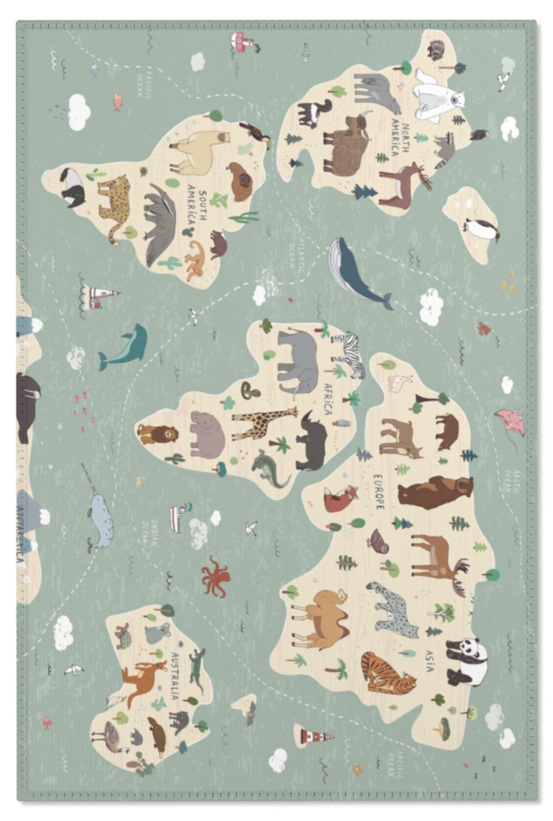 World Map rug Play Rug Play Mat Nursery Rug Kids Rug Kids Etsy