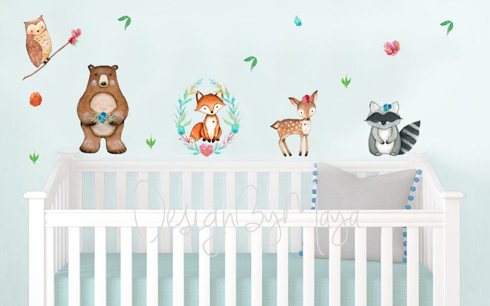 Woodland Animals Jungle Friends Wall Decals Baby Room Etsy
