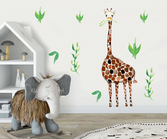 Giraffe Wall Decal Baby Room Nursery Decor Safari India - Giraffe Print Wall Stickers