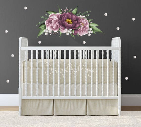 Baby Girl Nursery Wall Decals Botanical Room - Baby Girl Nursery Wall Stickers Baby Girl Nursery Wall Decals Botanical Room - Baby Girl Nursery Wall Stickers