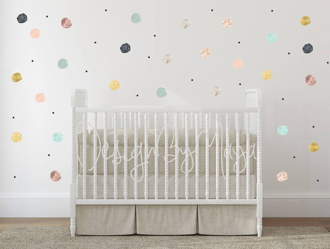 Modern Nursery Baby Nursery Wall Decals Polka Dots Baby - Etsy