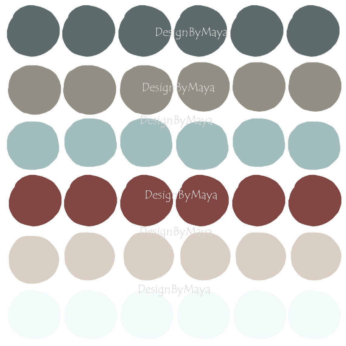 Vinyl Stickers Polka Dots Wall Decals Teal Coral Polka Etsy