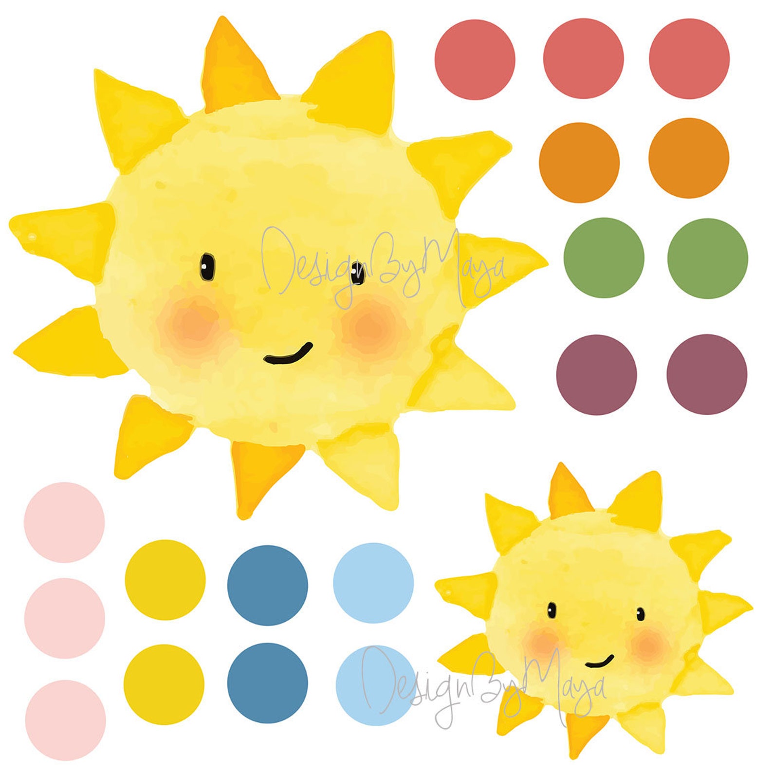 Baby Room Decal Nursery Wall Decals Sunshine Sun Rainbow Etsy