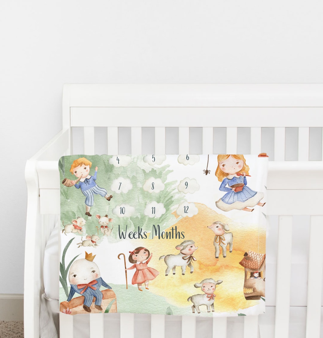 Nursery Rhymes Baby Milestone Blanket Milestone Blanket, Mother Goose