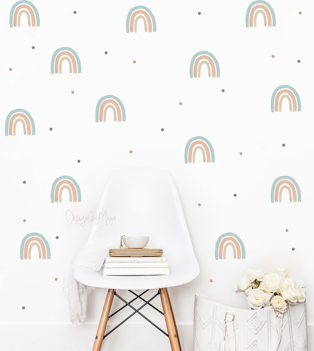 Modern Rainbow Fabric Wall Decal: Nursery Kids Room Decor - Etsy