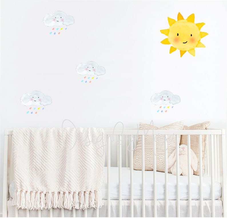 Nursery Decor Baby Girl Wall Decal Rainbow Polka Dots Etsy Australia