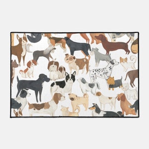 Teppich für Hunde, Bodenmatte für Hunde, Teppich für Kinderzimmer, Designe deinen eigenen Teppich, Mops, Pudel, Dalamatian, Geschenk für Hund, Drinnen oder Draußen