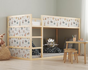 IKEA Kura Bed Stickers, Space Rocket Kids Decor Wraps