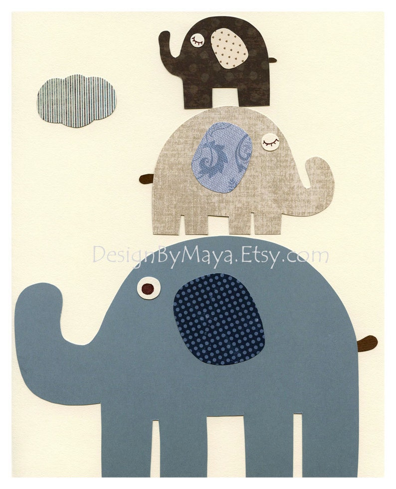 Baby Boy Nursery Wall Art Print Baby Boy Room Mommy and Baby Etsy