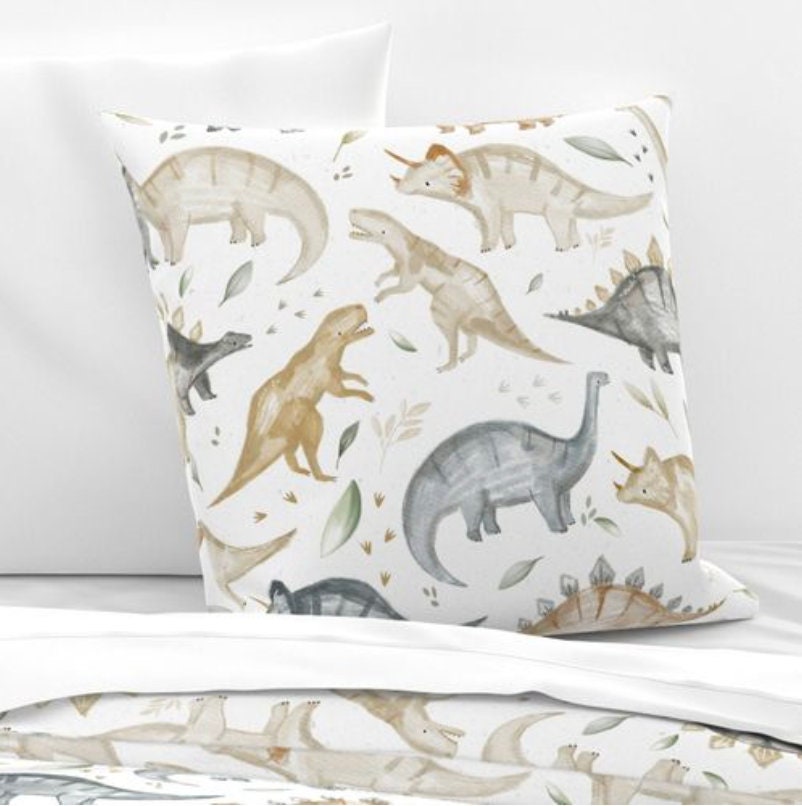 Discover Dinosaur Pillow - Woodland Nursery Decor for Kids Room Bedding