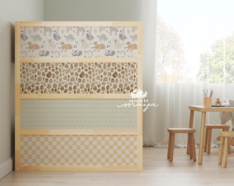 IKEA Kura Bed Stickers, Animal Patterns, Kids Bed Decor Wraps
