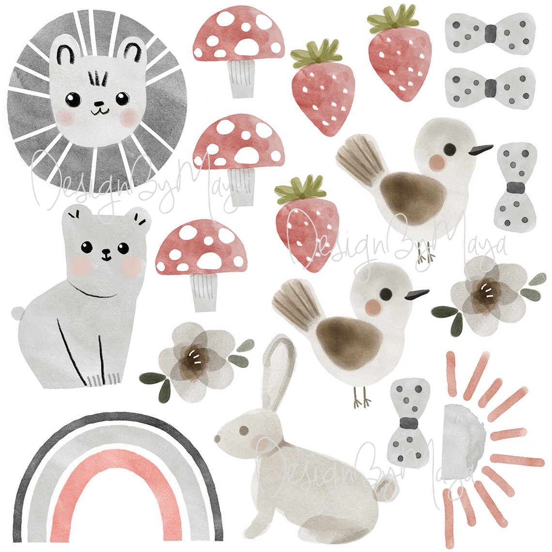 Nursery Decal Forest Animal Stickers Safari Theme Baby Room Etsy