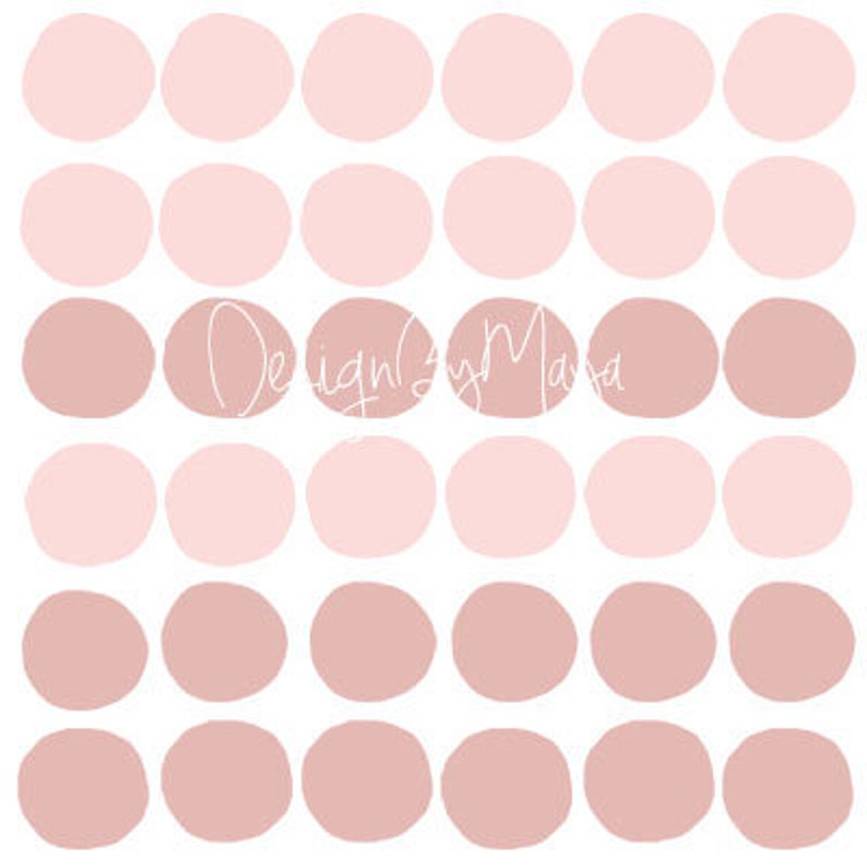 Nursery decals Girl Nursery Wall Decal Gray Pink Polka Etsy