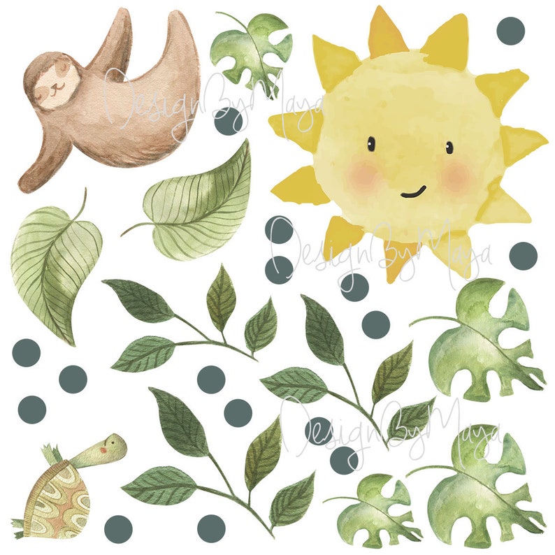 Safari Wall Stickers Baby Boy Decor Nursery Safari Nursery Etsy