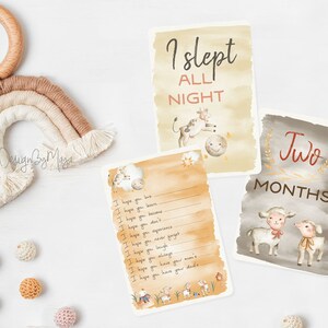 Baby milestone cards, Nursery Rhymes, Milestone cards, Pregnancy, Baby shower gift, New baby gift