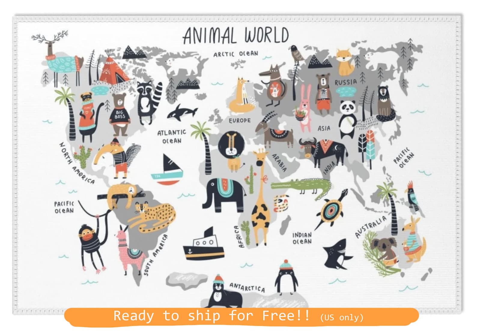 World Map Rug Play Rug Play Mat Nursery Rug Kids Rug Kids Etsy