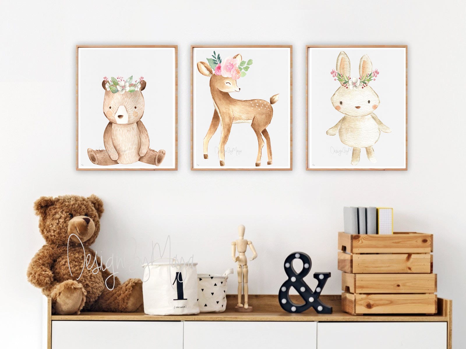Baby animals Art Nursery Decor Baby Nursery Decor Baby Etsy