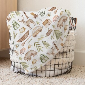 Couverture de camping pour enfants, couverture pour chiens, carte du monde pour chambre d'enfant, couverture pour bébés animaux, literie pour chambre de bébés animaux, petit explorateur, couverture safari