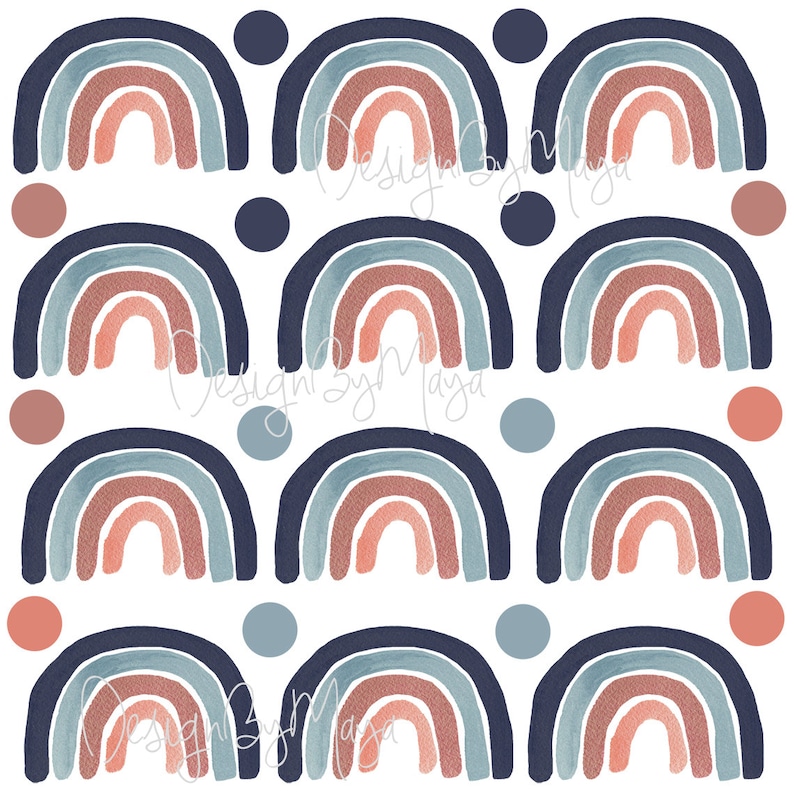 Modern Nursery Decal Watercolor Rainbow Art Fabric Rainbow Etsy