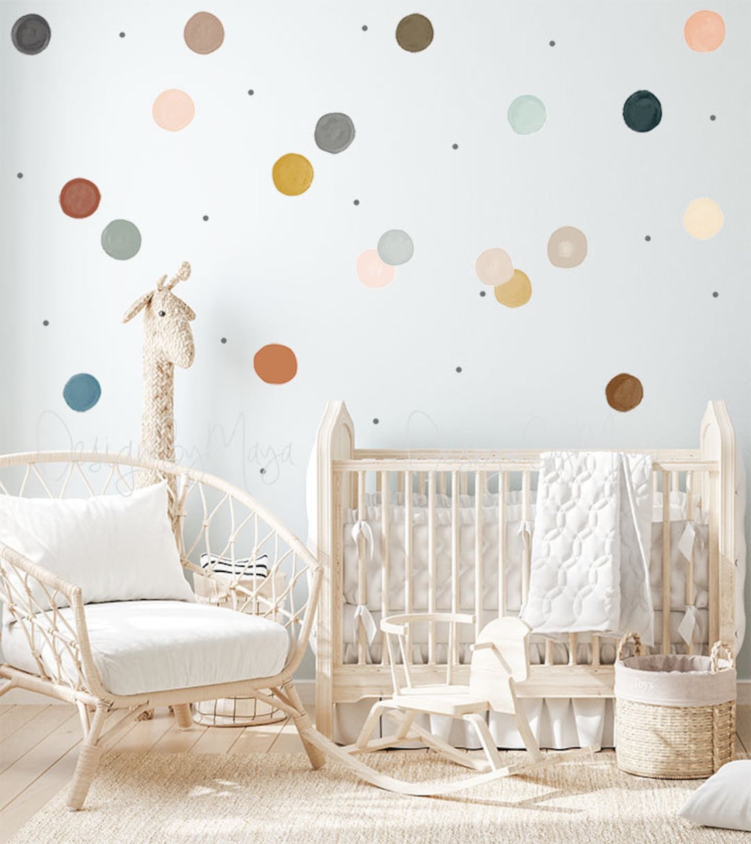 Nursery: All Blue Mural - Removable Wall Adhesive Wall Decal XL